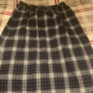 Vintage Pendleton wool skirt white green